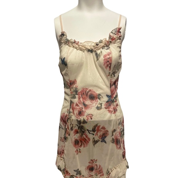 Floral Spaghetti Strap Chemise - Picture 3 of 4